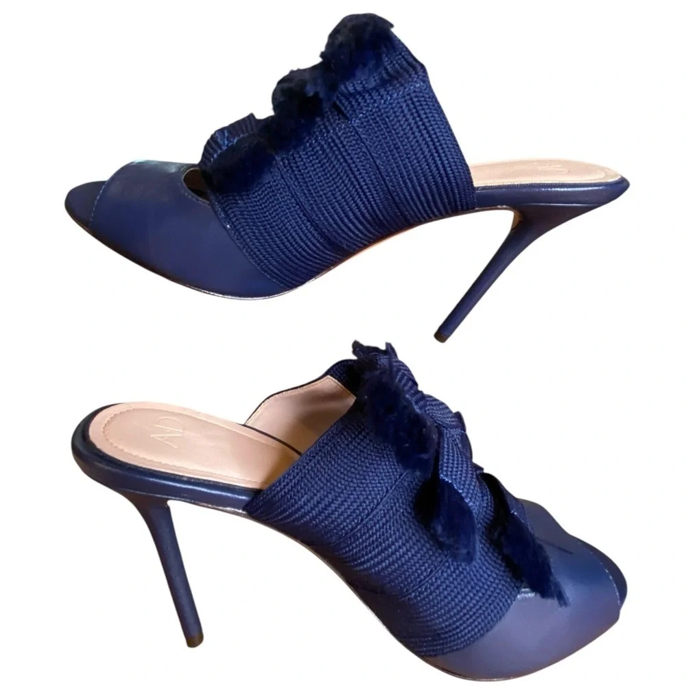 AD & Daughters Blue Tie Stiletto Pumps Women’s Size 7.5
